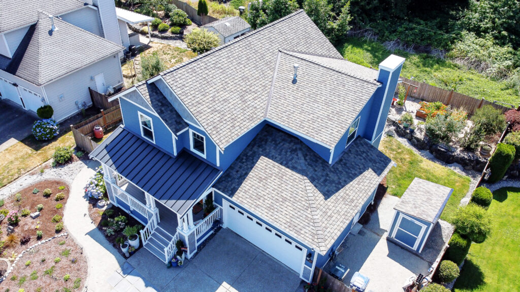 asphalt shingles and metal roof